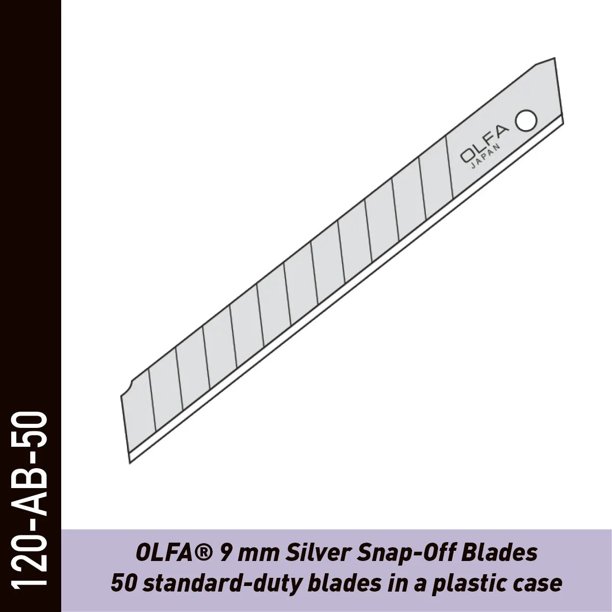 Lames sécables OLFA 9 mm 45° – lot de 50