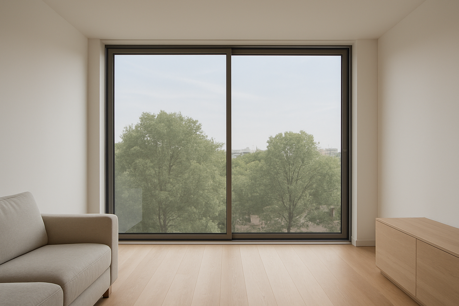 film solaire intérieur neutre vu de l'intérieur