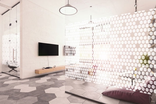 Film décoratif Hive 152cm – motif abstrait vitrage