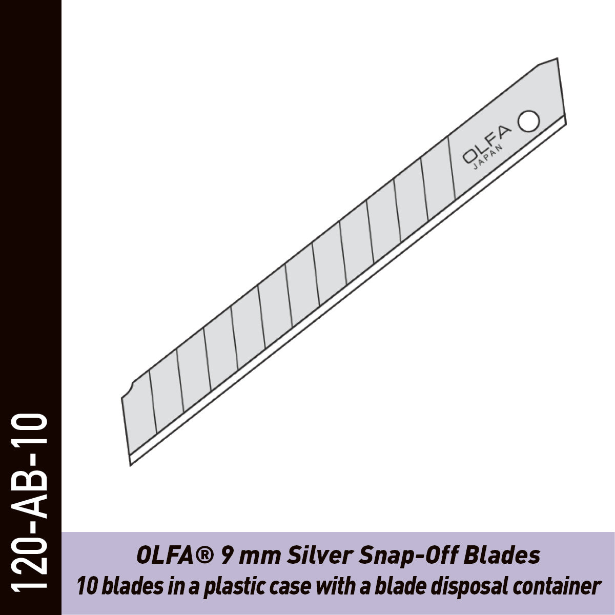 Lames sécables OLFA 9 mm 45° – lot de 10